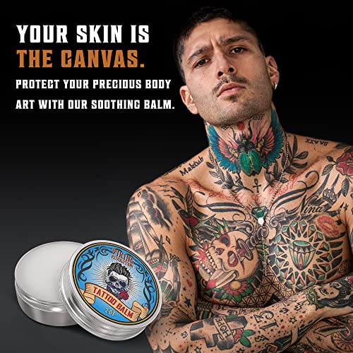 Viking Revolution Tattoo Care Balm for Before, During & Post Tattoo Safe, Natural Tattoo Aftercare Cream Moisturizing Lotion to Promote Skin Moisture, Skin Moisturizer, (2oz,1 Pack)