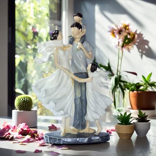 Elegant Gold Couple Figurine – Romantic Poly-Resin Sculpture for Home Décor, Anniversary, and Valentine’s Day Gift – Intricately Designed Love Statue (White) — photo — 8 of 9