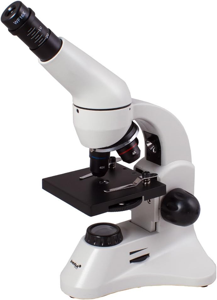 Flash Deals - 80% OFF Levenhuk Rainbow 50L Plus Moonstone Student Microscope (64-1280x Magnification, Metal Body, Glass Optics) with Experiment Kit and Case Exclusive Levenhuk Rainbow 50L Plus Moonstone Student Microscope (64-1280x Magnification, Metal Body, Glass Optics) with Experiment Kit and Case