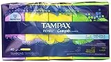 Tampax Pearl Compak Plastic Tampons, Multipack (Light/Regular/Super), Unscented, 40 Count - Pack of 2 (80 Total Count)