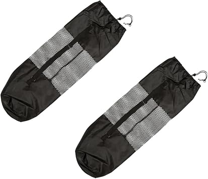 2 Pcs Yoga Mat Mesh Bags Portable Exercise Yoga Mat Carriers Large Yoga Mat Storage Bags with Adjustable Strap
