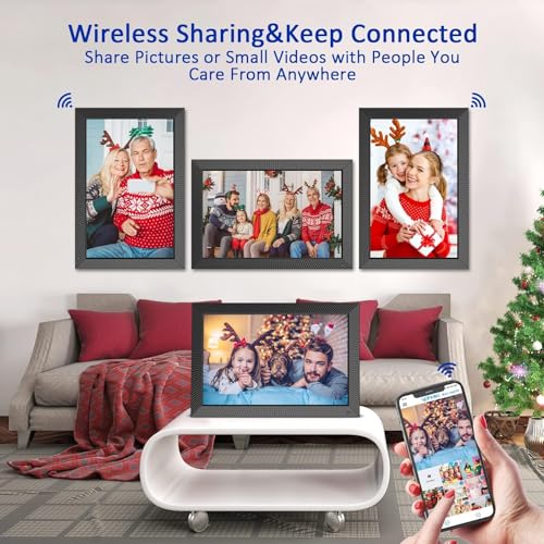 Image of 19-inch Dual-WiFi Digital Photo Frame - Digital Picture Frame, 32GB, Motion Sensor, Full Function, Sharing Photos and Videos via App or Email Instantly, Unlimited Cloud Storage, Wall Mountable