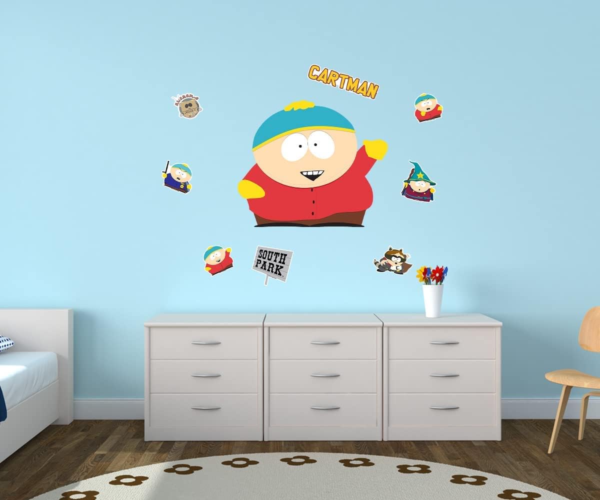 South Park Cartman Movable Vinyl DIY Wall Art Stickers Set - Walls, Windows, Doors