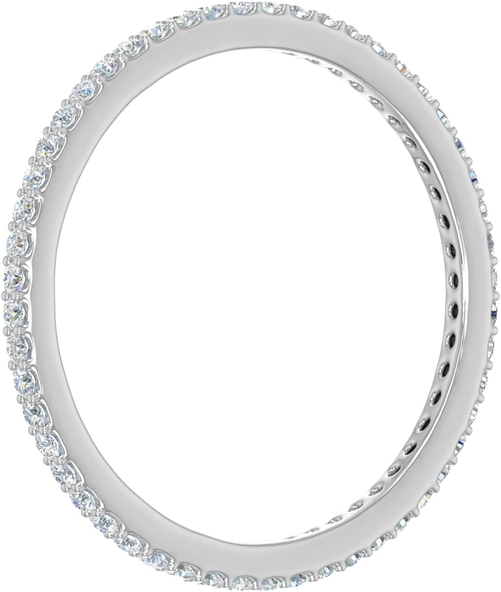 0.28 to 0.36 Carat Diamond Eternity Wedding Band in 10K Gold