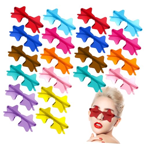 Lunettes soleil sans monture légères et résistantes style étoile colorée