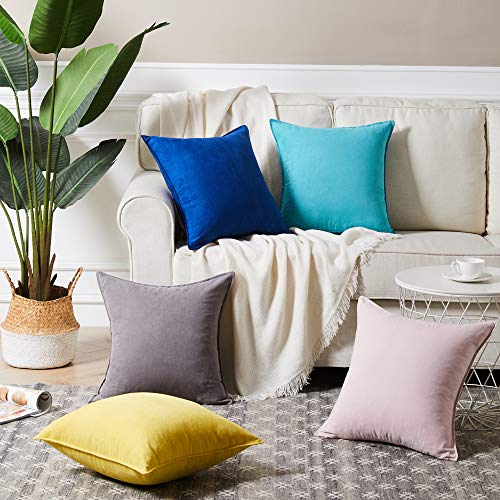 Fancy Homi 2 Packs Premium Faux Suede Decorative Throw Pillow Covers thumb #5