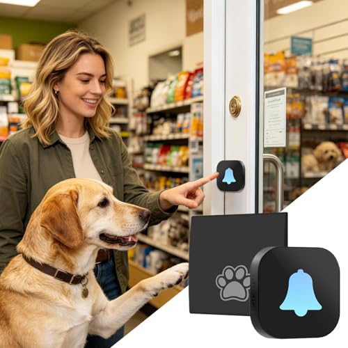 Timbre para perro impermeable de largo alcance para adiestramiento en casa 4