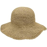 DHSBGWSX Sombrero de Sol para Mujer - Paja de Verano Plegable de