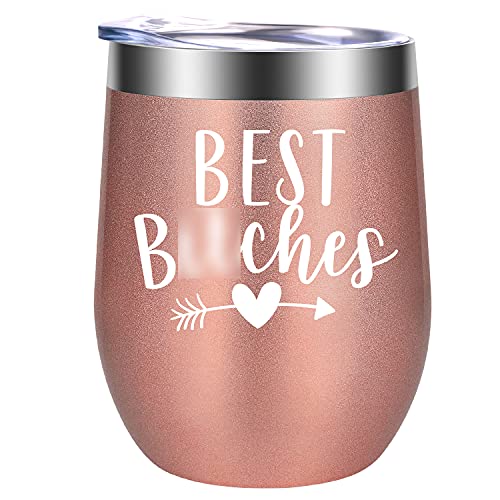 Best Friend Wine Tumbler - Gifts for Friends, Best Friend - BFF Gifts, Bestie Gifts for Women - Funny Birthday, Girls Weekend, Friendship Gifts for Women Friends, Roommate, Her - GSPY Wine Tumbler Cup