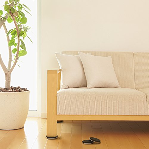 24PCS Furniture Sliders 2.5 Inch Felt Sliders Furniture Pads for Hardwood Floors and All Hard Surfaces - Thumbnail 2
