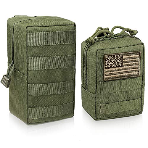 Wynex 2 Pack Molle Pouches, Tactical Edc Utility Pouch Compact Water Resistant Organizer Small Gear Gadget For Military Backpack #TOP16