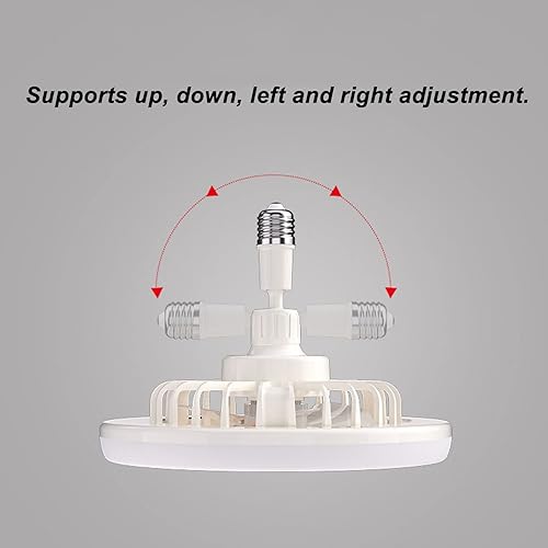 Miniatura 5 de Asixxsix Ventilador de techo con aromaterapia, 30 W 85-265 V, diseño moderno, 3 velocidades, 6500 K, blanco, interior, dormitorio, baño, garaje