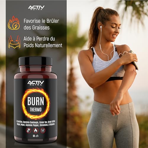 BURN Thermo - Bruleur de Graisse Puissant - Perte de Poids Rapide et Efficace - Avec L Carnitine, Garcinia Cambogia, Thé Vert, Café Vert, Gingembre, Nopal, Poivre de Cayenne – Image 5