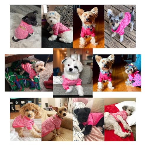 Image of Dog Sweaters for Small Dogs, Soft Fleece Puppy Clothes, Warm Winter Coat