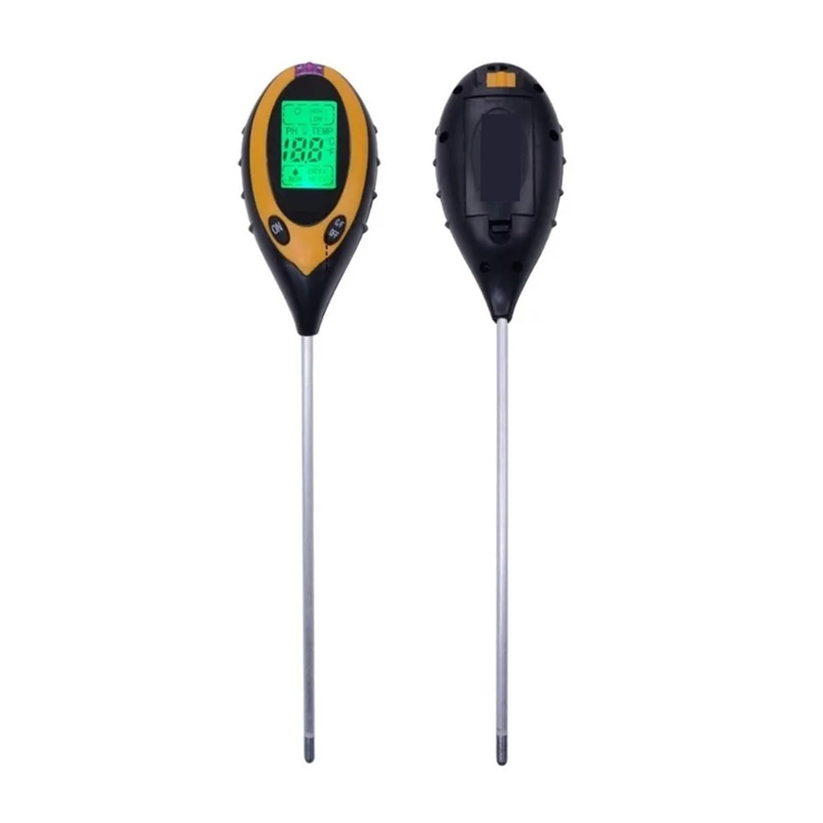 Medidor Digital De PH Del Suelo 4 En 1, Monitor De Humedad, Probador De Temperatura Y Luz Solar For Cultivo De Plantas De Jardín Con Luz Negra
