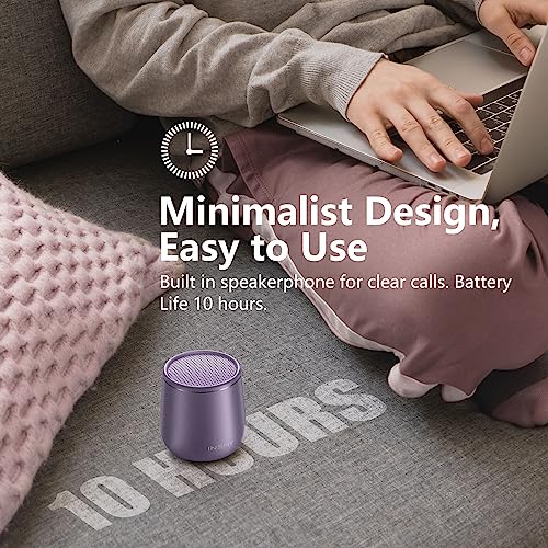 Image of INSMY C17-MAX, Waterproof Small Bluetooth Speaker, Rich Audio, Pairing, Portable, Handheld, Purple