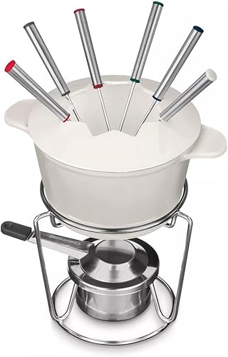 Miniatura 15 de Cuisinart Juego de fondue de hierro fundido de 13 piezas, blanco, 10