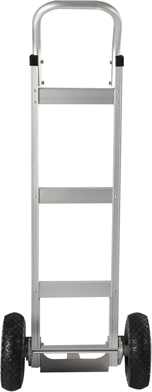 500 lbs Heavy Duty Aluminum Hand Truck, Loop Handle Hand Cart Dolly with Rubber Wheels for Moving,Shopping,Travel,Office Use |59.8" H