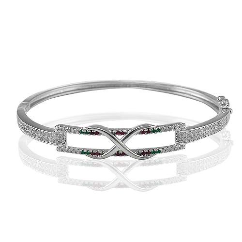 925 Sterling Silver Infinity Bangle For Women