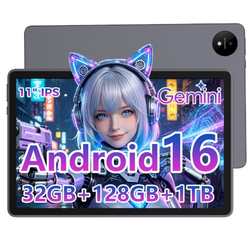 Image of 2026 Android Tablet,11 inch Android 16 Tablet | 32GB+128GB+1TB Expand,Electronic Tablet with Octa Core Processor,Gemini AI,5G WiFi,8000mAh,GPS,GMS, with Case