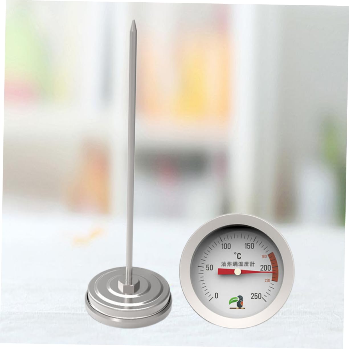 Termometro Per Olio Acciaio Inossidabile Misuratore Di Temperatura Per Dolci e Fritture Strumento Da Cucina Con Clip Per Piani Di Cottura e Siringhe Probe