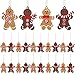 24 Pezzi Ornamento Pan Zenzero Natale Omino Pan Zenzero Natalizio Omino Decorazione Ornamento Pan Zenzero Natale Appeso per Decorazioni di Albero Natale, 4 Stili