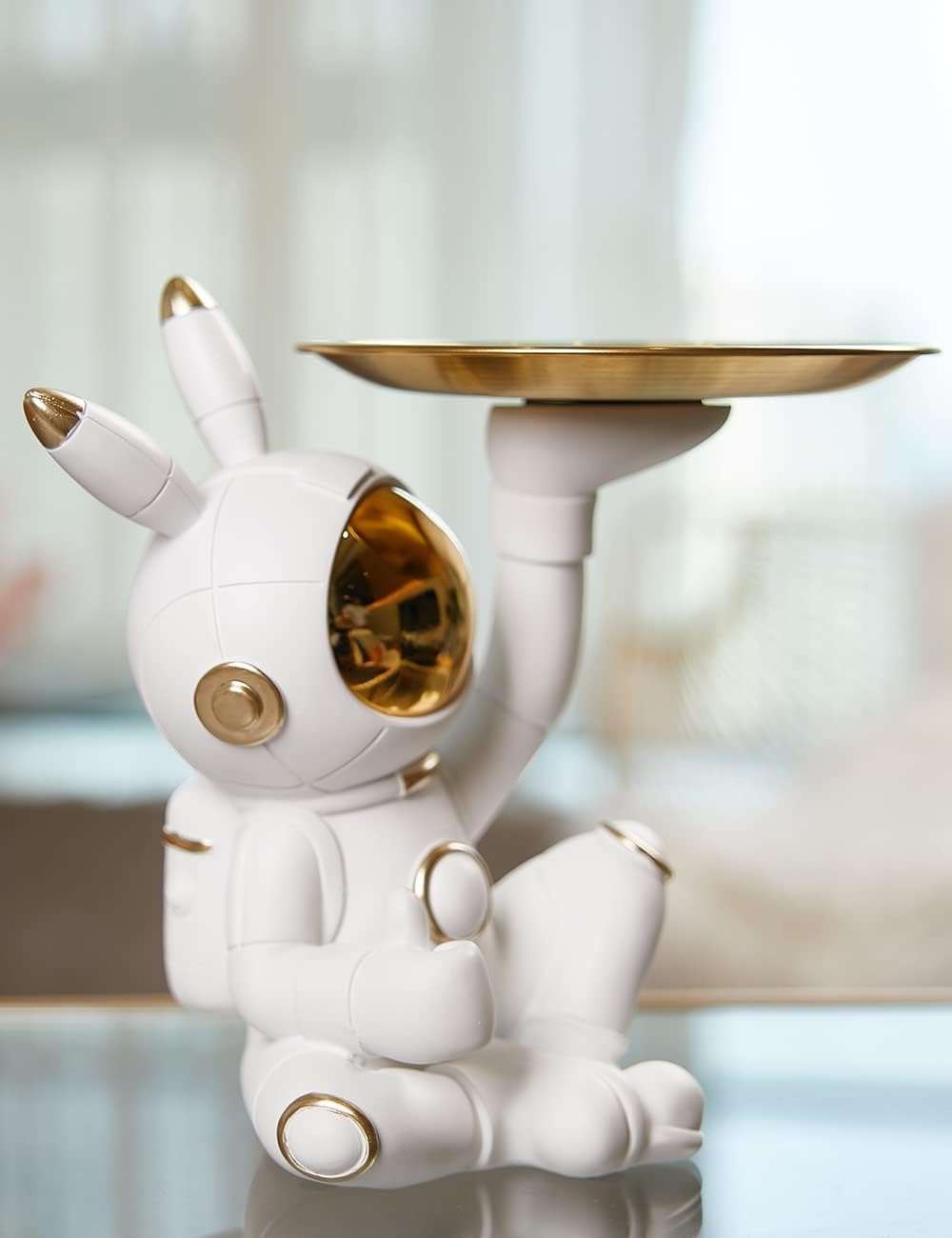 SEINHIJO Astronaut Storage Tray Candy Dish Modern Spaceman Decor 9.1 Inch image 3