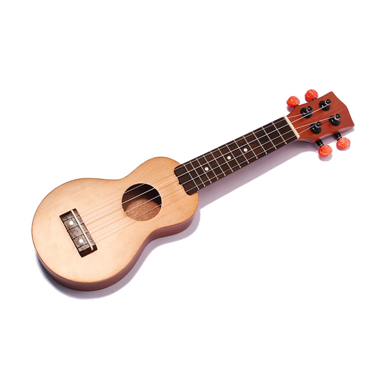 BESTonZON 4 Struny Mini Ukulele Soprano z Górnym Kawałkiem Świerku i Podstrunnicą z Sapele Struny Instrument Muzyczny z Otworem Dźwiękowym Idealny dla Początkujących