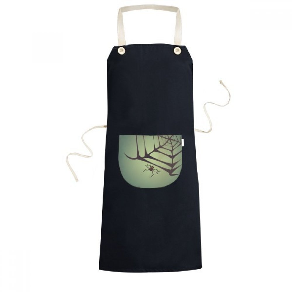 Cadeaux de chef originaux avec le tablier bavoir de poche noir Halloween spider net