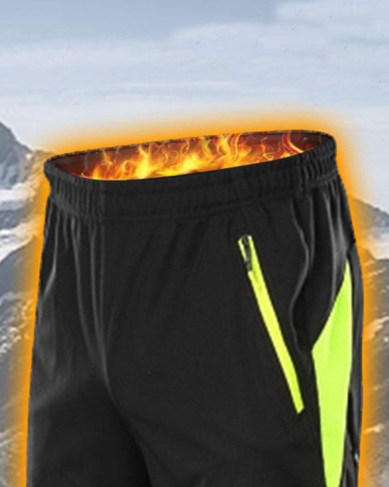 Hombre Bicicleta Largo Pantalones Ciclismo MTB Montaña Invierno con Forrados de Lana adentro Térmicos
