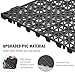 VEVOR Interlocking Tile 50PCS Black, Drainage Tiles 12