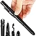 MTP-6 Taktischer Kugelschreiber - Multifunktions Kugelschreiber mit Licht - Kubotan Tactical Pen für Männer & Frauen mit Glasbrecher + LED-Taschenlampe + Flaschenöffner + 3 Tintenminen + 12 Batterien