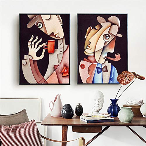Peinture sur toile Picasso abstraite pour habiller un mur vide de salon