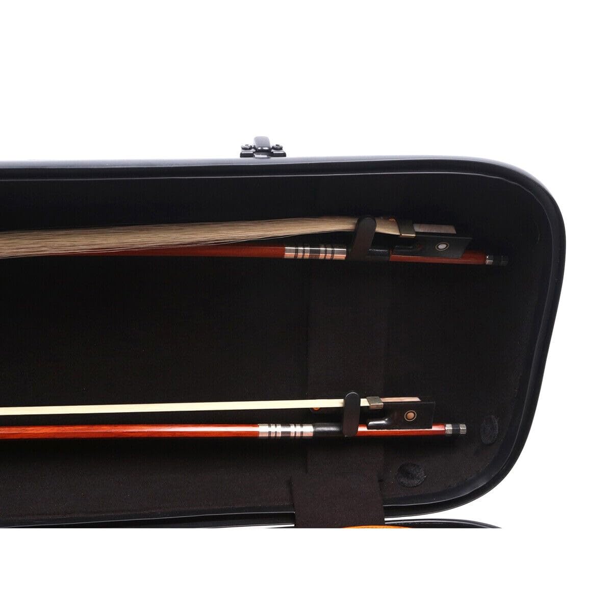 Estuche de violín rectangular de fibra de carbono 4/4 de tamaño completo, caja de violín con bloqueo de código, ligera funda de color claro con correa fuerte (plateado), estuche de 5 MN