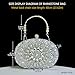 Rheinstone Women's Crystal Handbag, Fashionable Evening Dress Ball Sparkling Wallet, Formal Chain Shoulder Bag, Suitable for Women's Wedding Banquet, Birthday Party Cocktail Party (silvery)