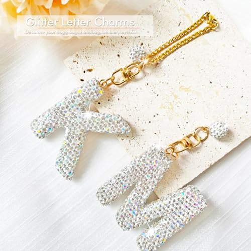 BOAJUNWU Bogg Bag Accessories,Bogg Bag Charms Keychain for Women Girls,Letter Charms for Beach Bitty Bogg Handbags Tote Bags by BOAJUNWU - Used condition - Image 2