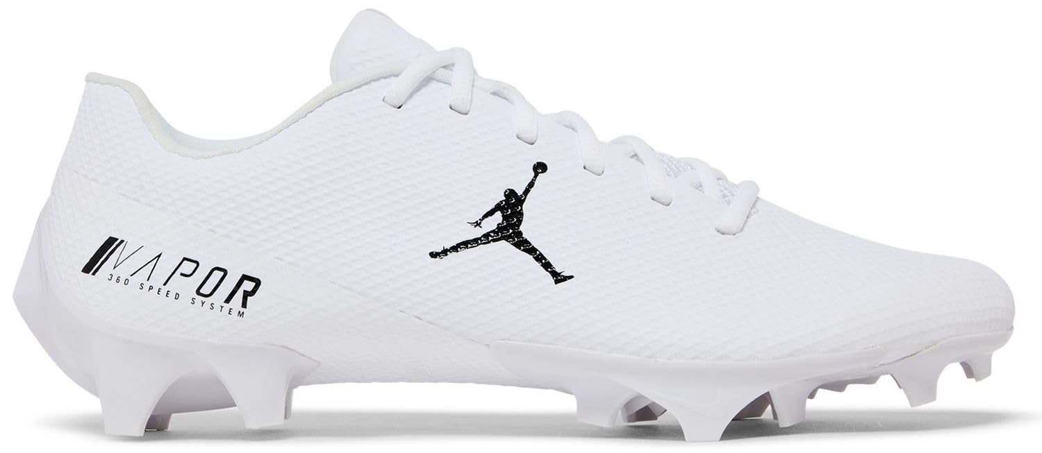 Jordan Vapor Edge Speed 360 CV1671-103 White-Black Men's Football Cleats 15 US