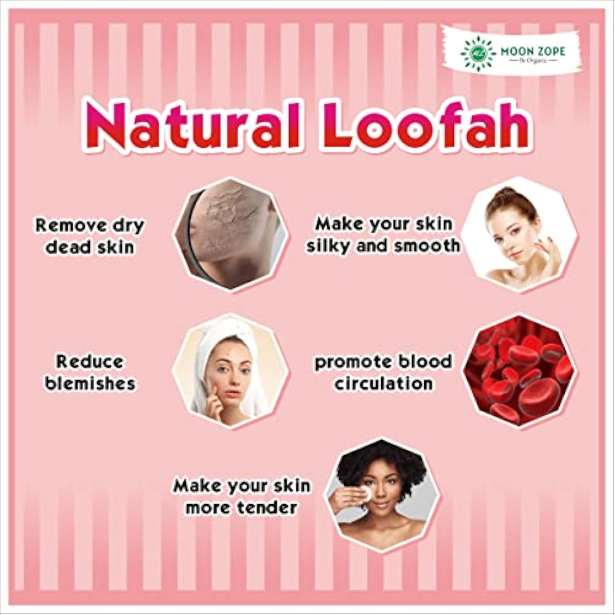 Organic Oval Loofah for Bathing, Eco-Friendly Gift
