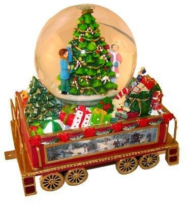 Thomas Kinkade Wonderland Express Miniature Snow Globe Collection *Deck the Halls* Train Car