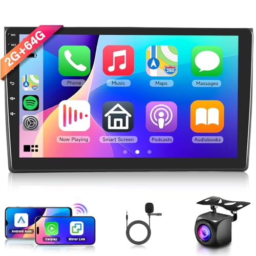 2G 64G Android 13 Radio de Coche para Audi A4 S4 RS4 B6 B7 8E 2000 2009 9 Pulgadas Pantalla Táctil Radio con Wireless Carplay Android Auto GPS Mirror Link Bluetooth FM/RDS Radio WiFi Cámara Trasera