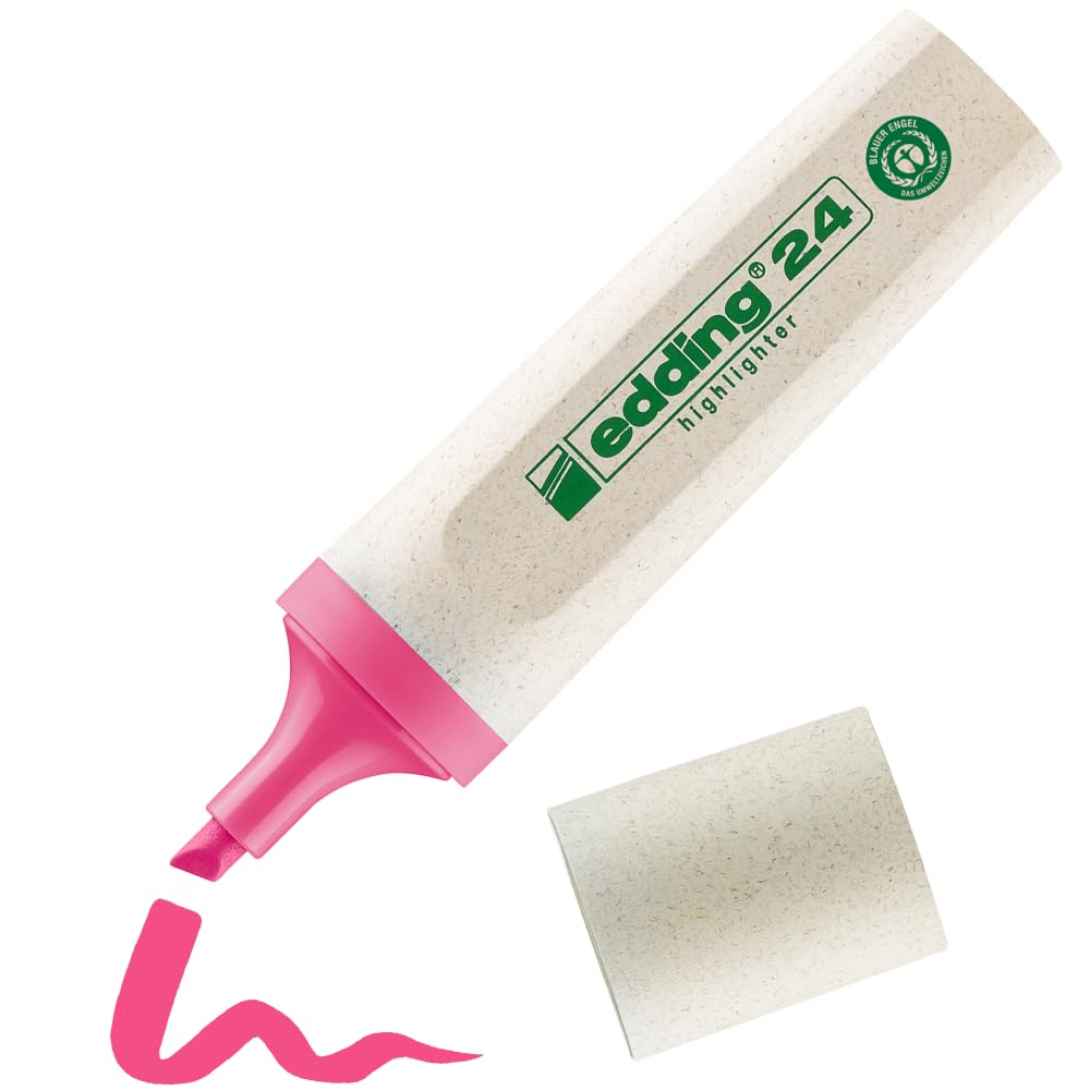 Edding kalemlerine Highlighter 24 EcoLine, doldurulabilir, pembe