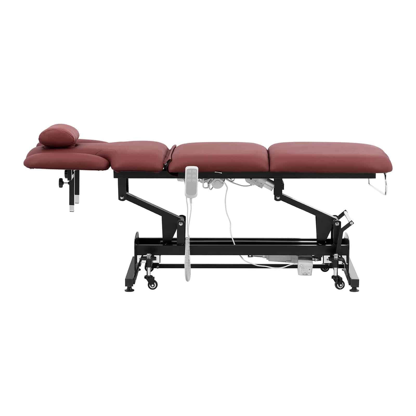 Physa Camilla de Masaje Cama Physa Nantes Burgundy_PH (Estructura: Acero con Recubrimiento en Polvo, Tapicería: Piel sintética (Poliuretano), Altura: 620-840 mm)