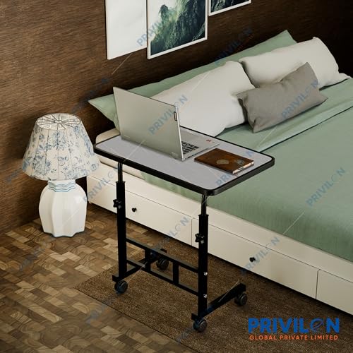 Image of Multi-Purpose Laptop Table, Study Table| Heavy Duty Bed Table| Adjustable for Height, Portable for Office, Work Form Home | DIY Table, Easy to Asembl (ADJ M Dark)