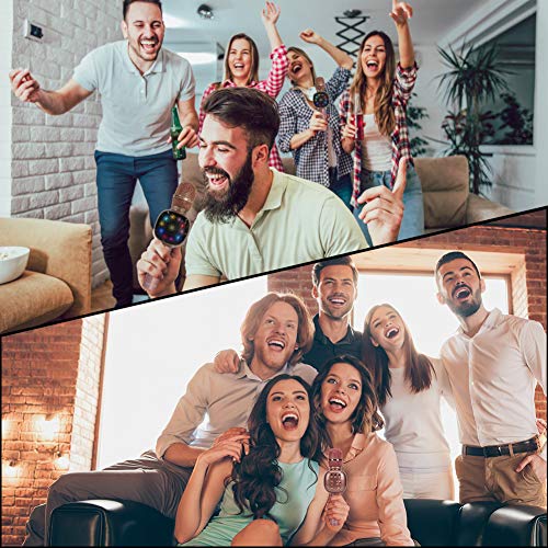 NINE CUBE Karaoke Microphone,3-in-1 Portable Wireless Bluetooth Karaoke Mic, Karaoke Player,Colorful LED Light, Gift for Friends and Kids, Compatible with All Smart Digital Products (Rose Gold) - Thumbnail 7