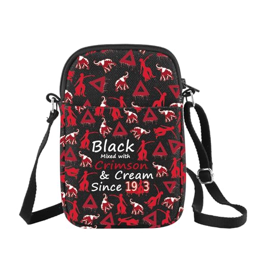 CHOORO Sorority Sling Bag black Mixed With Crimson Crossbody Bag Red Sorority Gift