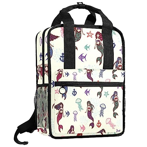 Sac à dos pour garçons et filles motif étoile de mer multicolore 35.5 cm