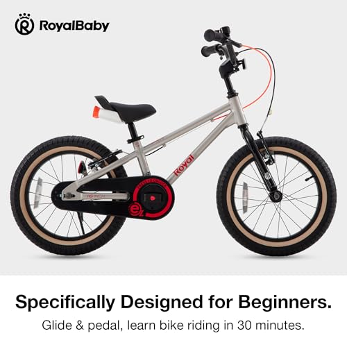 Image of RoyalBaby EZ-Pro Kids Bike, Lightweight Aluminum 2-in-1 Balance to Pedal Bike with One-Key Switch, 14 16 18 20 Inch for Age 3-10 Years