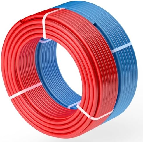 VEVOR PEX Pipe 1/2 Inch, 2 x 100 Feet Non-Oxygen Barrier PEX-A Fl...