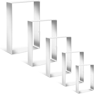 5PCS Rectangle Cookie Cutter Stainless Steel Square Cookie Mold Rectangle Biscuit Molds Pastry Molds Fondant Cake Cookie C...