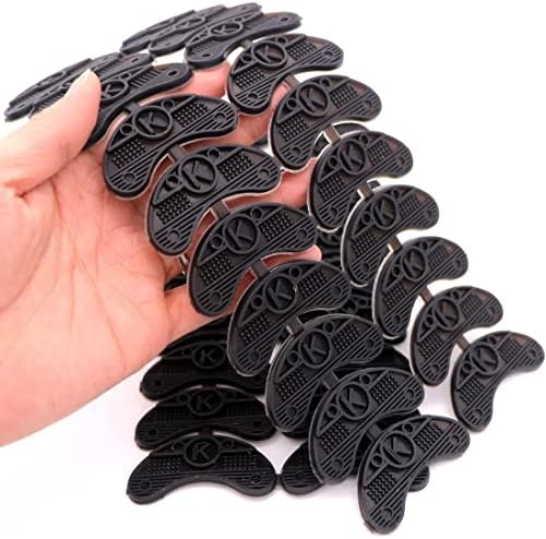 Heel Plates Shoe Heel Taps Tips Sole Heel Repair Pad Replacement with Nails, 10 Pairs, Black